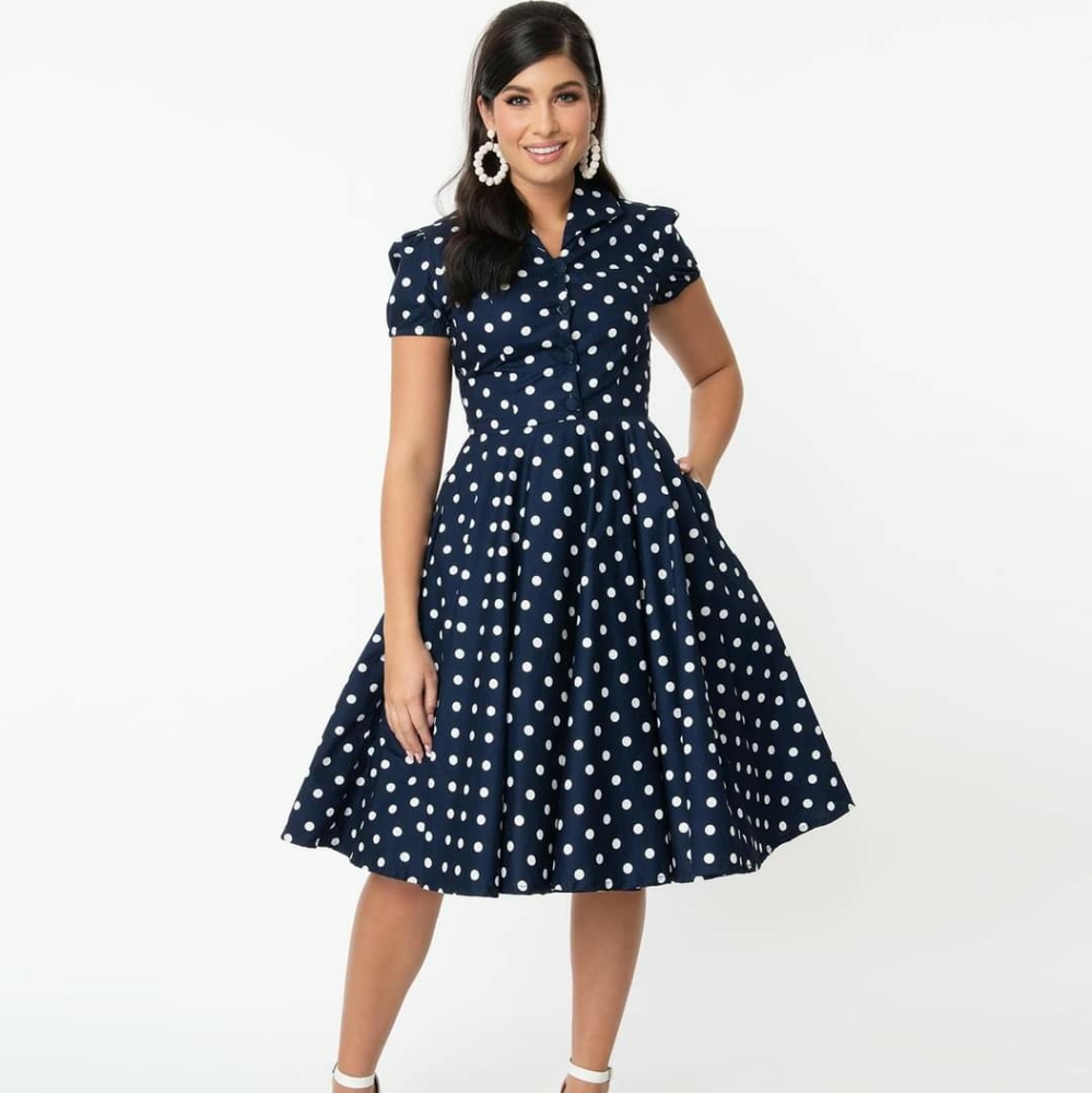 1950s A-line Dress Fits like L-XL
